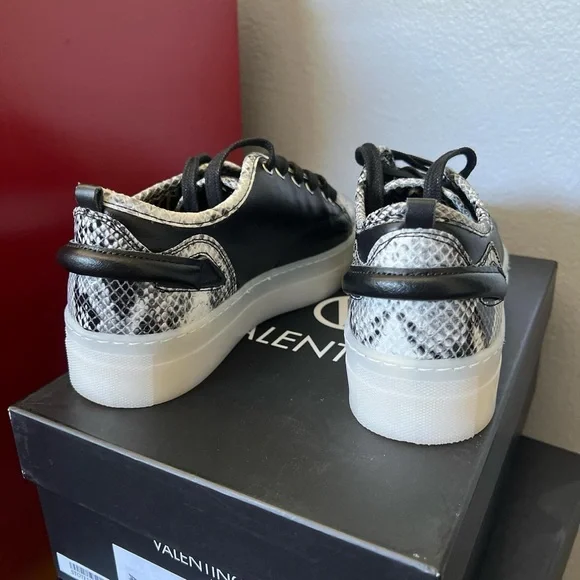 Valentino Black and Snake Print Women's Sneakers - Picture 6 of 8